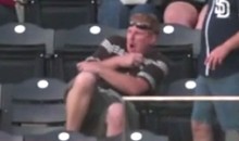 Guy Updating Facebook Status At Padres Game Gets Hit In Chest By Foul Ball (Video)