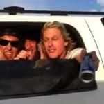 lakers fans pass a beer to steve nash on freeway