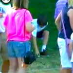 kid picks up matteson's ball on 18th hole at john deere