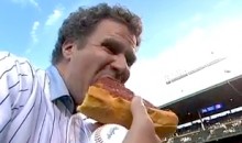 Will Ferrell and Zach Galifianakis Read Lineups and Throw Out First Pitch at Cubs Game (Videos)
