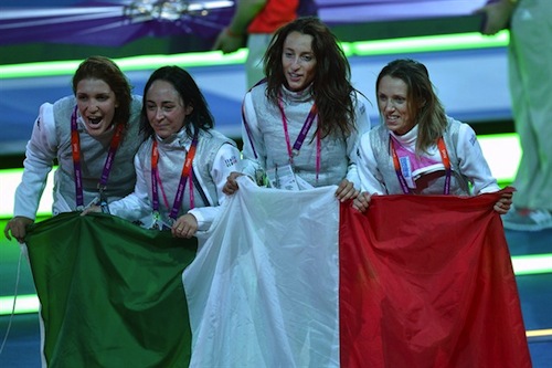 #8 italy women's gold medal foil team #8 italy women's gold medal foil team