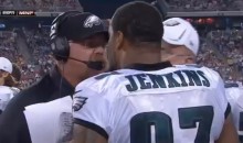 Eagles Coach Andy Reid Got Into A Heated Argument With Cullen Jenkins During Last Night’s Preseason Game (Video)