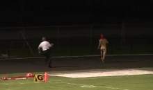 High School Football Streaker Escapes via Getaway Car (Video)