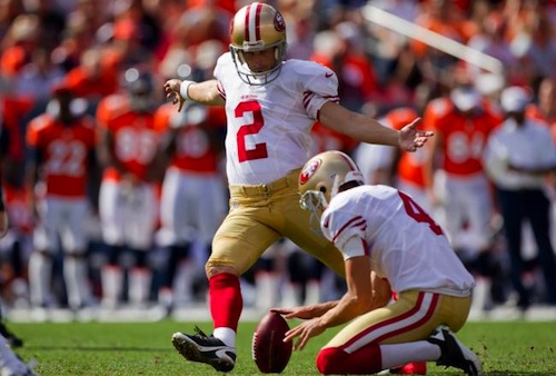 David Akers 49ers kicker field goal David Akers 49ers kicker field goal