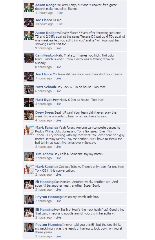 NFL Facebook QB Convo Week 7 - 2