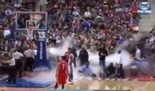 Halloween Fail: Fog Machine Turns On During Pistons-Rockets Game (Video)