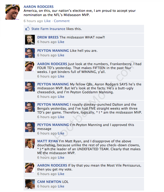 NFL QBs On Facebook: The MVP Vote