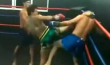 Here’s What Happens When a Guy with No Muay Thai Training Spars with a Guy with Lots of Muay Thai Training (Video)