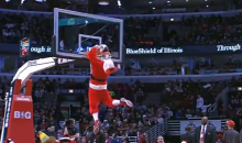 Dunking Santa Claus Smacks His Beard on the Rim (Video)