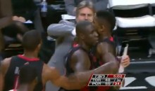 Raptors’ Amir Johnson Gets Ejected, Throws Mouthpiece at the Ref (Video)