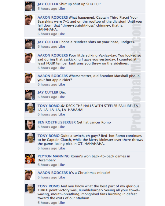 nfl quarterback convo facebook week 15