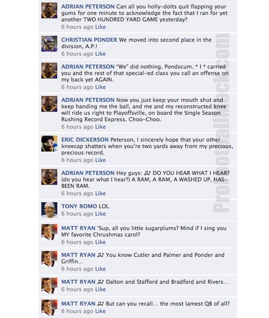 nfl quarterback convo facebook week 15