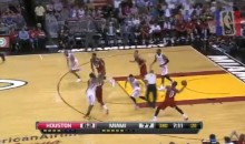 Dwyane Wade Hits LeBron James With a Touchdown Pass (Video)