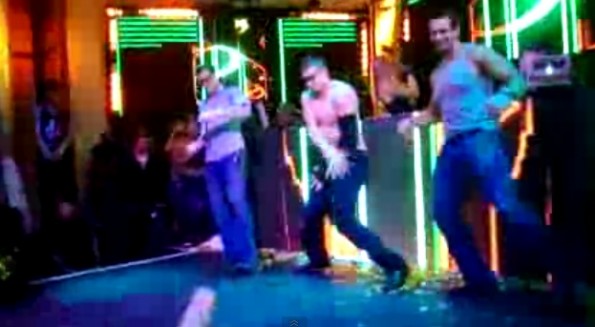 rob gronkowski dance las vegas super bowl
