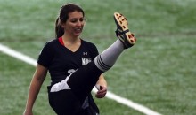 A 28-Year-Old Woman with No Football Experience Tried Out at the NFL Regional Combine on Sunday (Video)