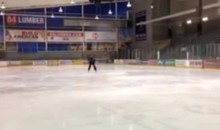 Evgeni Malkin Trick Shot: Flips Puck into Bucket From Center (Video)