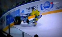 Swiss Hockey Player Ronny Keller Paralyzed After Being Checked Into Boards (Video)