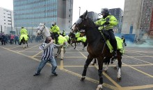 Newcastle United Hooligan Punches Police Horse in the Face (Videos)