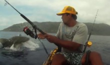 Kayak Fisherman Has Insanely Close Call with 9-Foot Shark (Video)