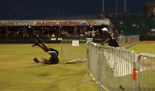 Saints’ Dion Turner Goes Over The Fence For Amazing Charity Softball Catch (Video)