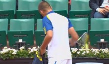 Mikhail Youzhny Takes His Frustration Out On a Tennis Racket at the French Open (Video)