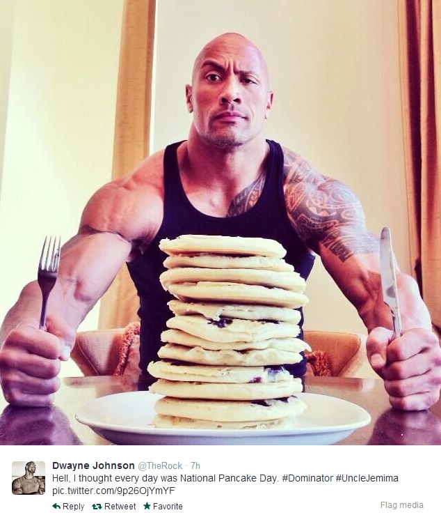 Dwayne-The-Rock-Johnson-Pancake-Tuesday.
