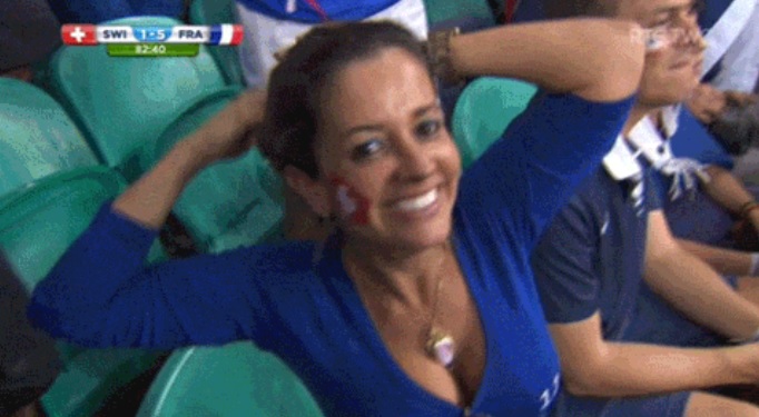 Wise World Cup Cameraman Shoves Male Fan Aside For View Of