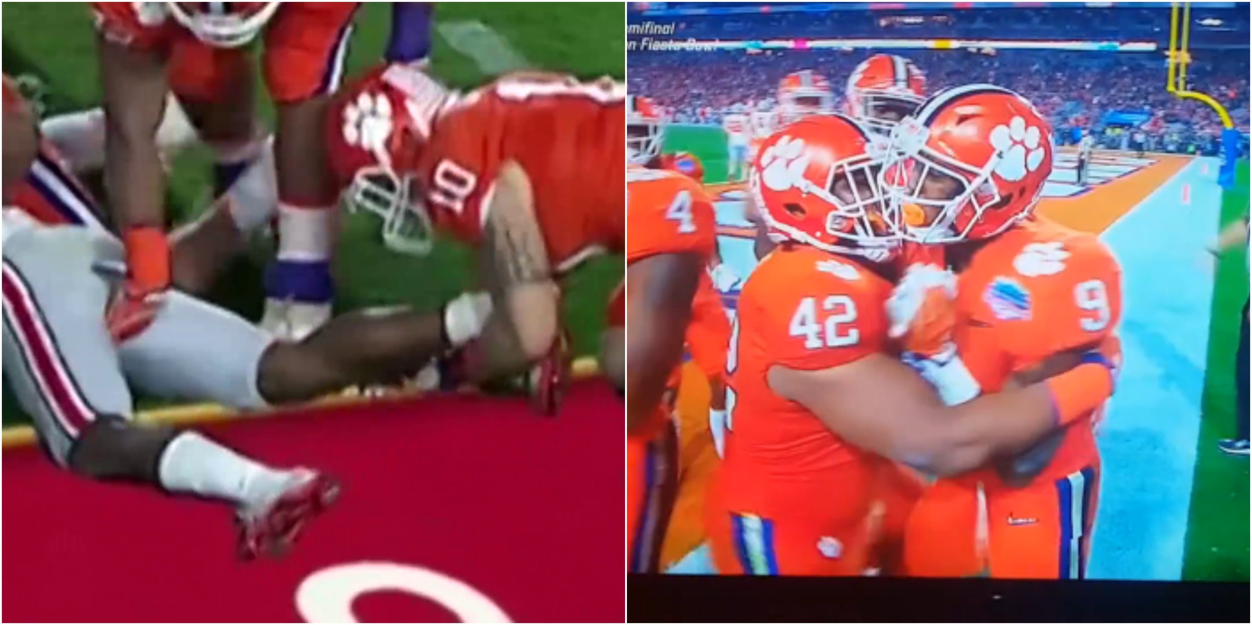 Clemson player apologizes for inappropriately grabbing 