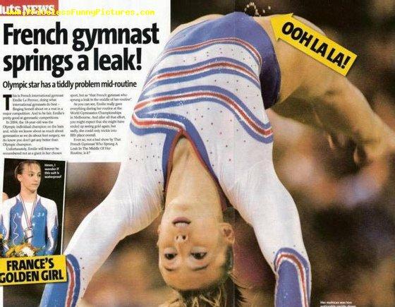 Gymnast pees french French Skater's