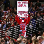 Chicagos Benny the Bulls reaction to Donald Sterling