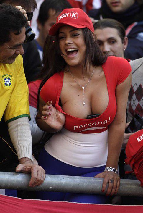 Model Larissa Riquelme and hottest fans at Copa America 