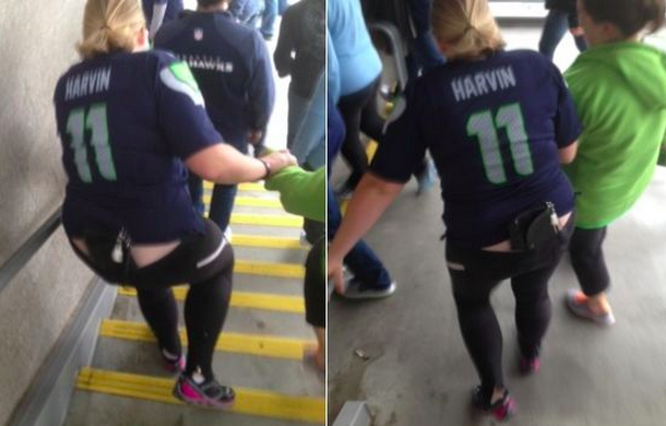Seahawks Fan Crams A Purse In Her Ass Only God Know Why