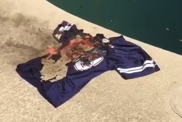 burning cowboys jersey
