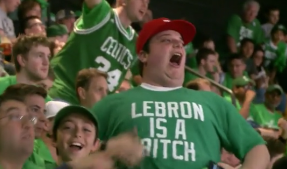 Boston Celtics Fan Rocks 'LeBron Is A B 