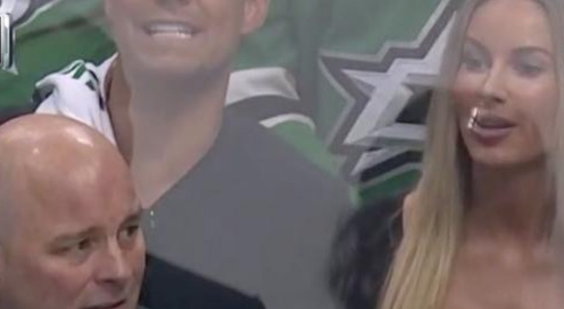 Incredibly Busty Woman Seated Behind Dallas Stars Bench Stole the Show Duri...