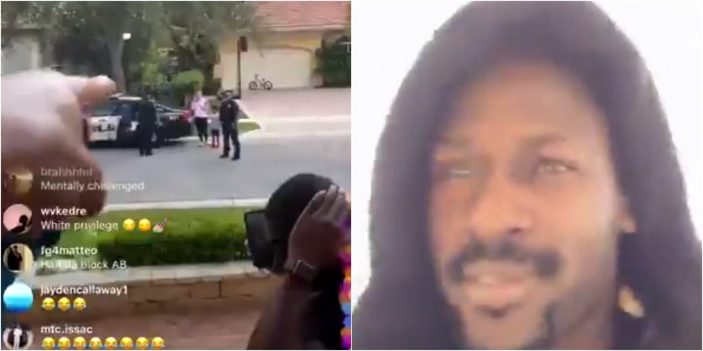 Antonio Brown berates police at Florida home
