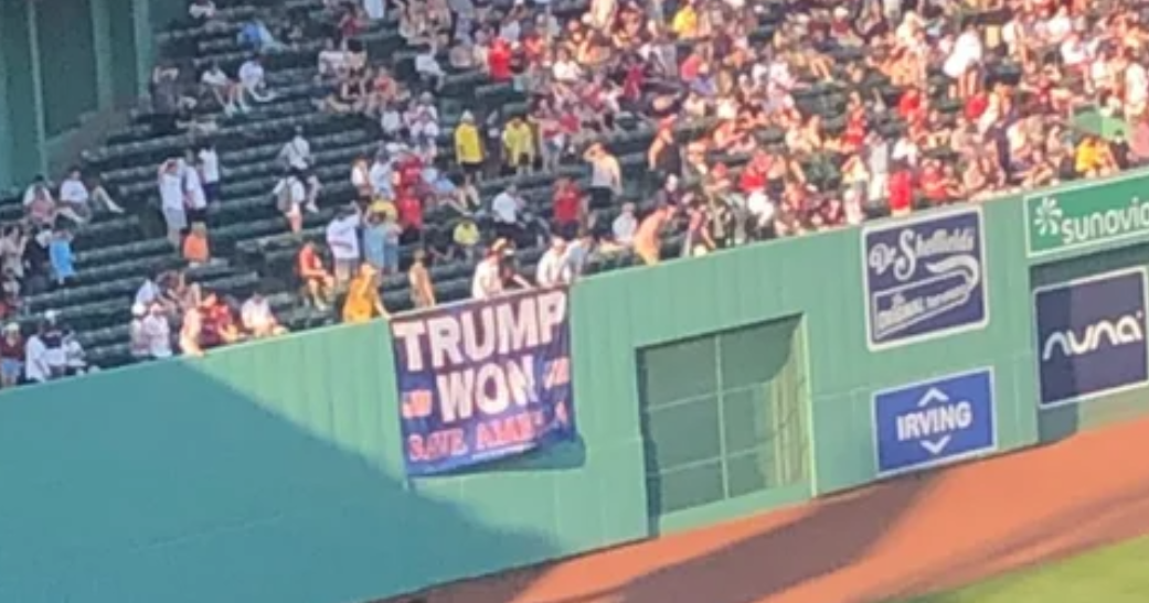 Fan Gets Kicked Out of Fenway Park For Unfurling 'Trump Won' Banner On