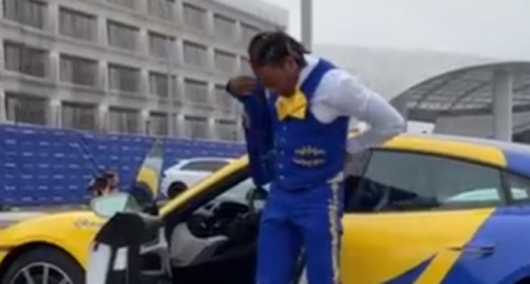 Jalen Ramsey Pulled Up To SoFi Stadium In A Custom Rams' Car & Outfit