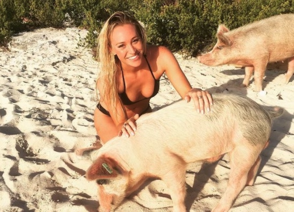 emily wilkinson with pig