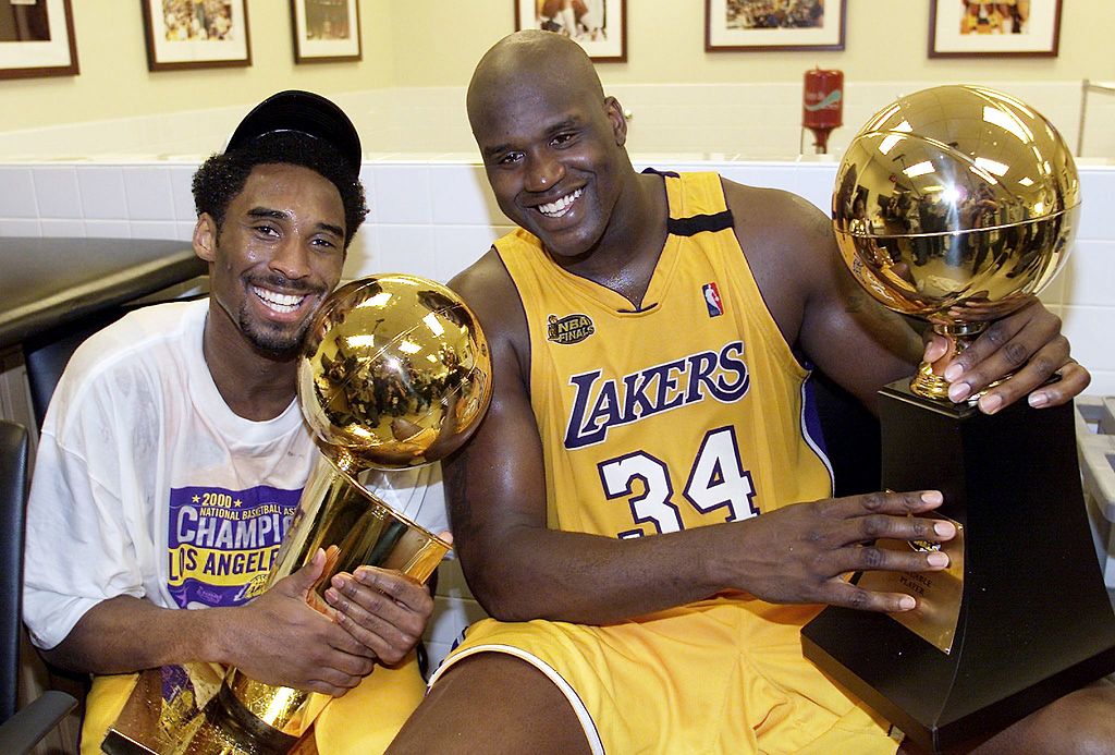 kobe bryant and shaquille o'neal nba champions lakers