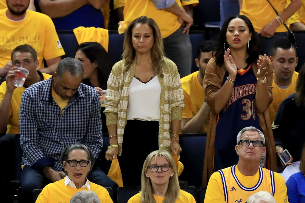 dell, sonya and ayesha curry golden state warriors game