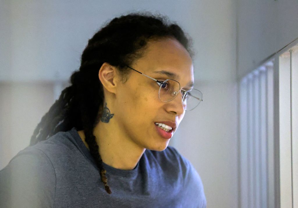 Brittney Griner in a holding cell