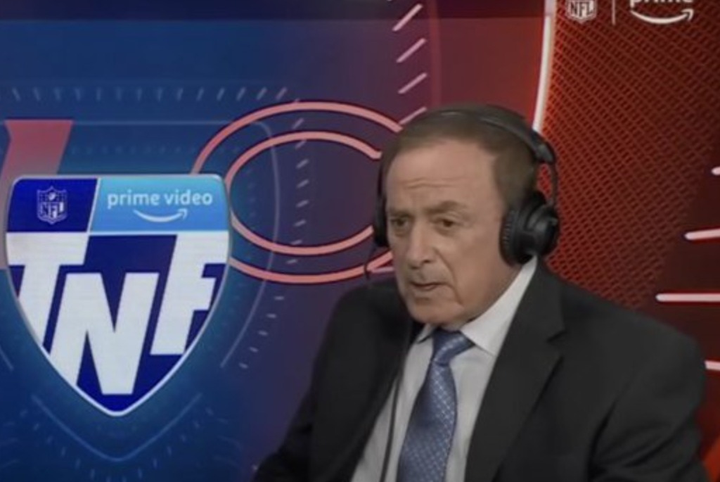Al Michaels in the broadcast booth for Thursday Night Football