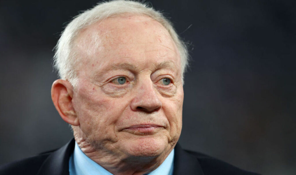 Dallas Cowboys owner Jerry Jones looks on before a game.