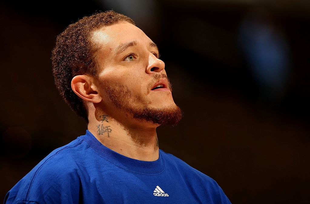 Delonte West staring up