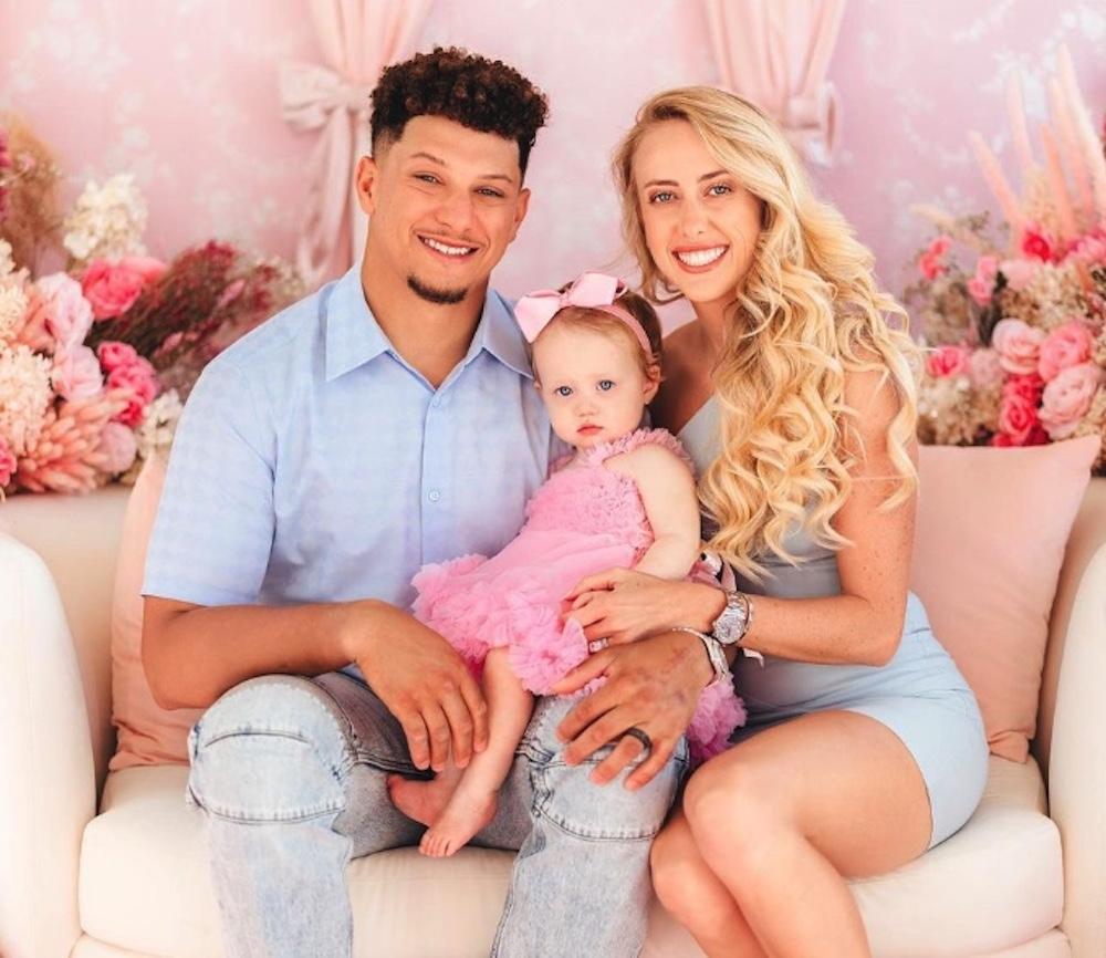 Brittany Matthews and Patrick Mahomes and their daughter