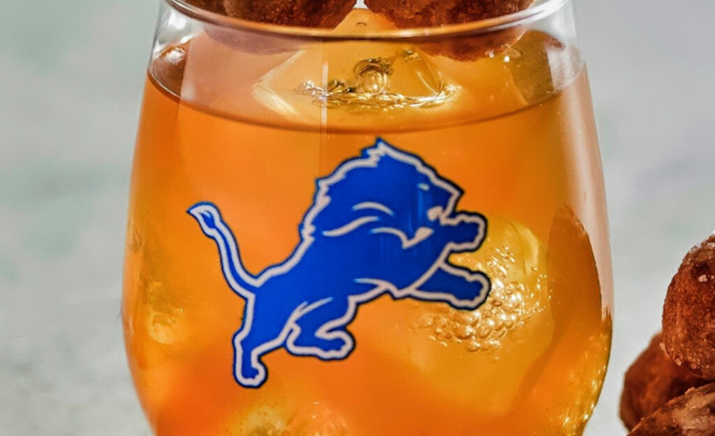 Detroit Lions serving a cocktail for Thanksgiving game.
