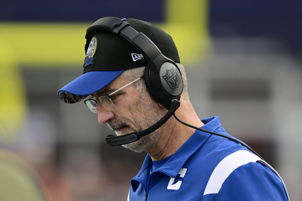 Indianapolis Colts head coach Frank Reich during game.