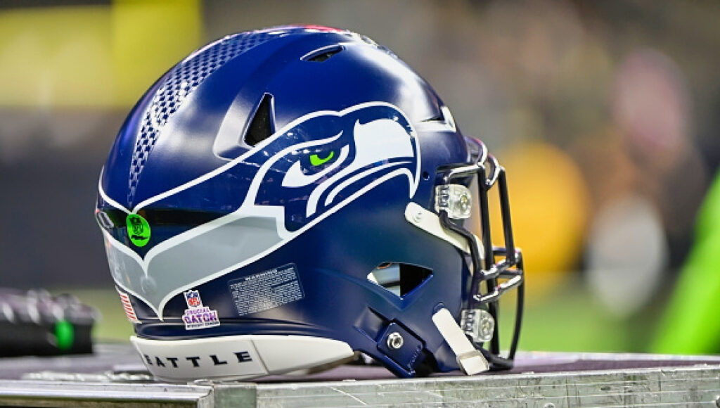 Seahawks helmet.