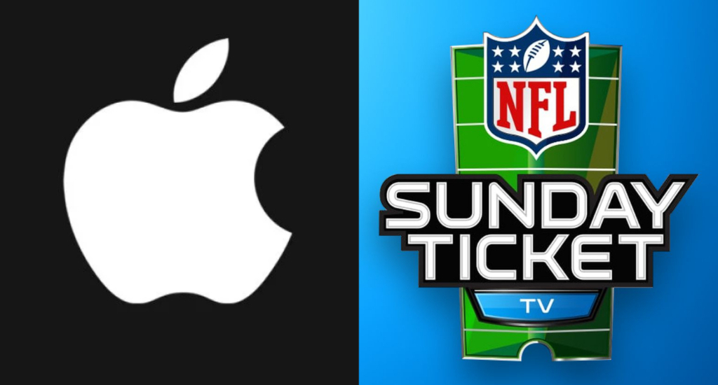Apple Logo and NFL Sunday Ticket logo